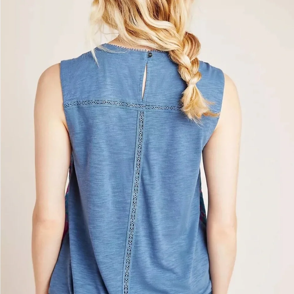 Anthropologie Lace Velvet Top/Blouse size Medium - Picture 4 of 9